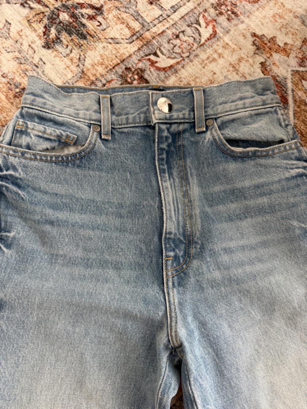 Khaite Danielle Women’s Straight-Leg Jeans with Side Ring Detail - Picture 17 of 17